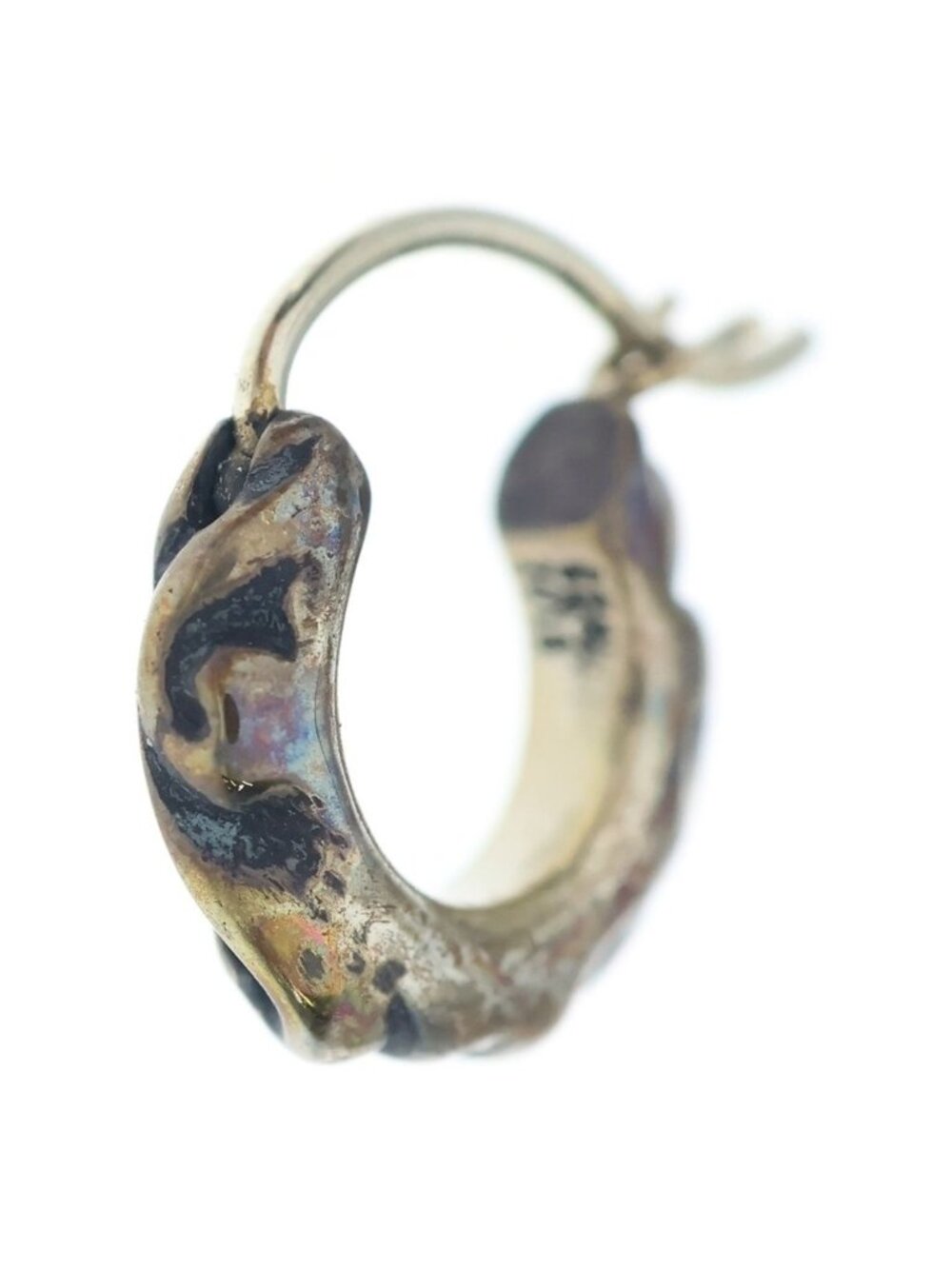 Chrome Hearts Tny Hoop Scrl Thai Nice Kroll Silver Earrings
